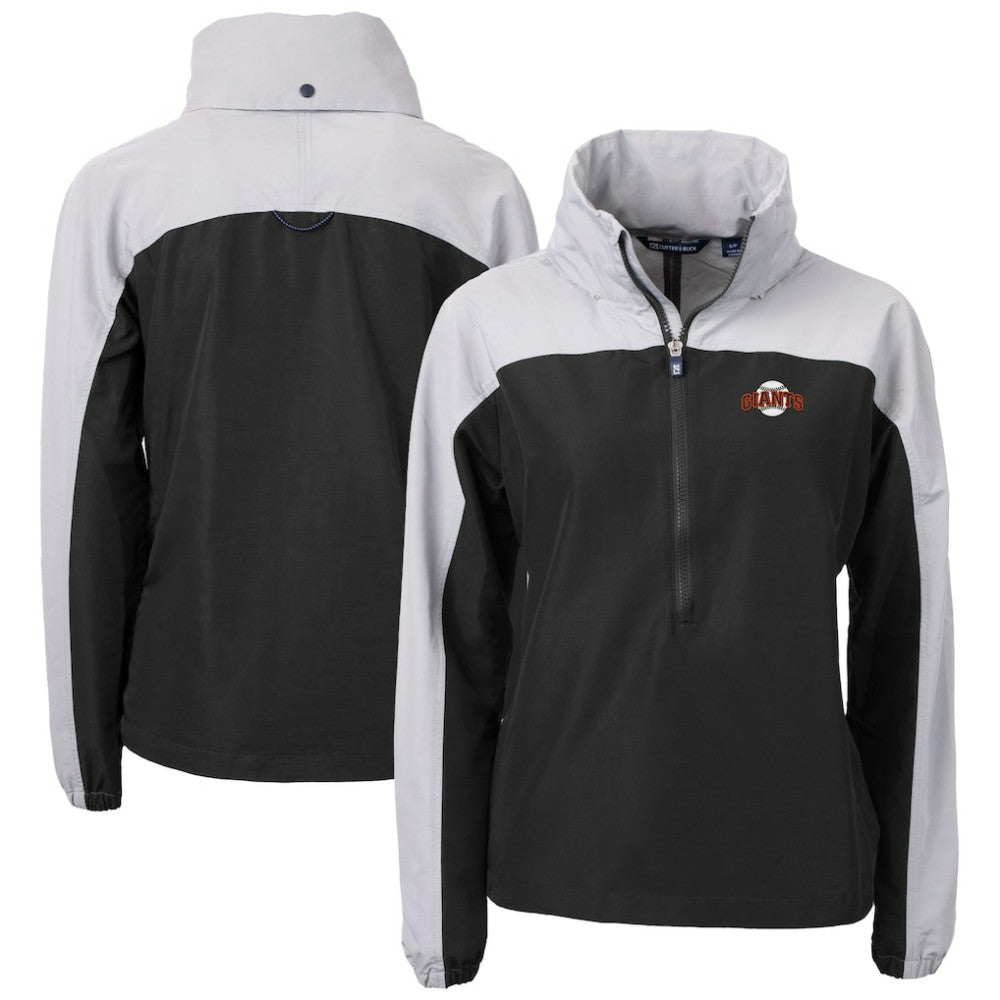 San Francisco Giants Cutter & Buck Women's Charter Eco Recycled Half-Zip Anorak Jacket On Sale