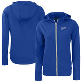 Kansas City Royals Cutter & Buck Women's Daybreak Eco Recycled Full-Zip Hoodie Jacket Clearance
