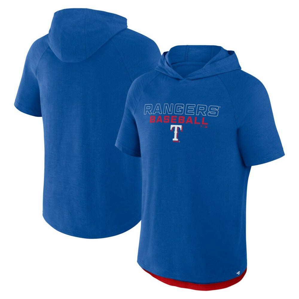 Texas Rangers Fanatics Clubhouse Optimal Play Raglan Hoodie T-Shirt for sale