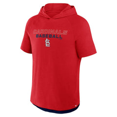 St. Louis Cardinals Fanatics Clubhouse Optimal Play Raglan Hoodie T-Shirt Clearance