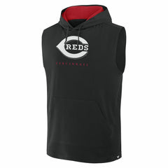 Cincinnati Reds Fanatics Fire Speed Sleeveless Pullover Hoodie On Sale