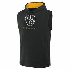 Milwaukee Brewers Fanatics Fire Speed Sleeveless Pullover Hoodie discount