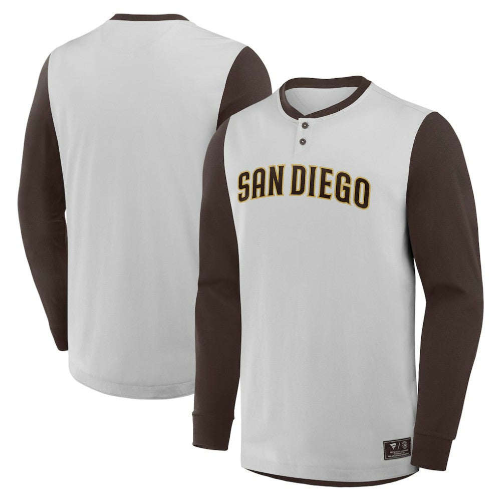 San Diego Padres Fanatics Clubhouse Long Sleeve Henley Shirt Near Me