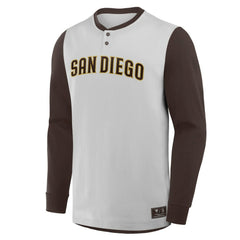 San Diego Padres Fanatics Clubhouse Long Sleeve Henley Shirt Near Me