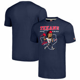 C.J. Stroud Houston Texans Homage Unisex Caricature Player Tri-Blend T-Shirt Navy - NFL
