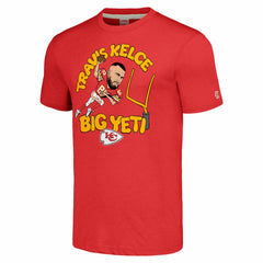 Travis Kelce Kansas City Chiefs Homage Unisex Caricature Player Tri-Blend T-Shirt Red - NFL
