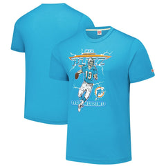 Dan Marino Miami Dolphins Homage Unisex NFL Blitz Retired Player Tri-Blend T-Shirt Heathered Aqua - NFL