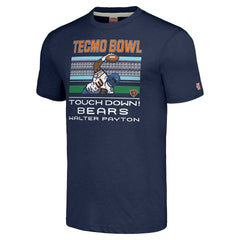 Walter Payton Chicago Bears Homage Unisex Tecmo Bowl Retired Player Graphic Tri-Blend T-Shirt Navy - NFL