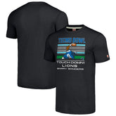 Barry Sanders Detroit Lions Homage Unisex Tecmo Bowl Retired Player Graphic Tri-Blend T-Shirt Charcoal - NFL
