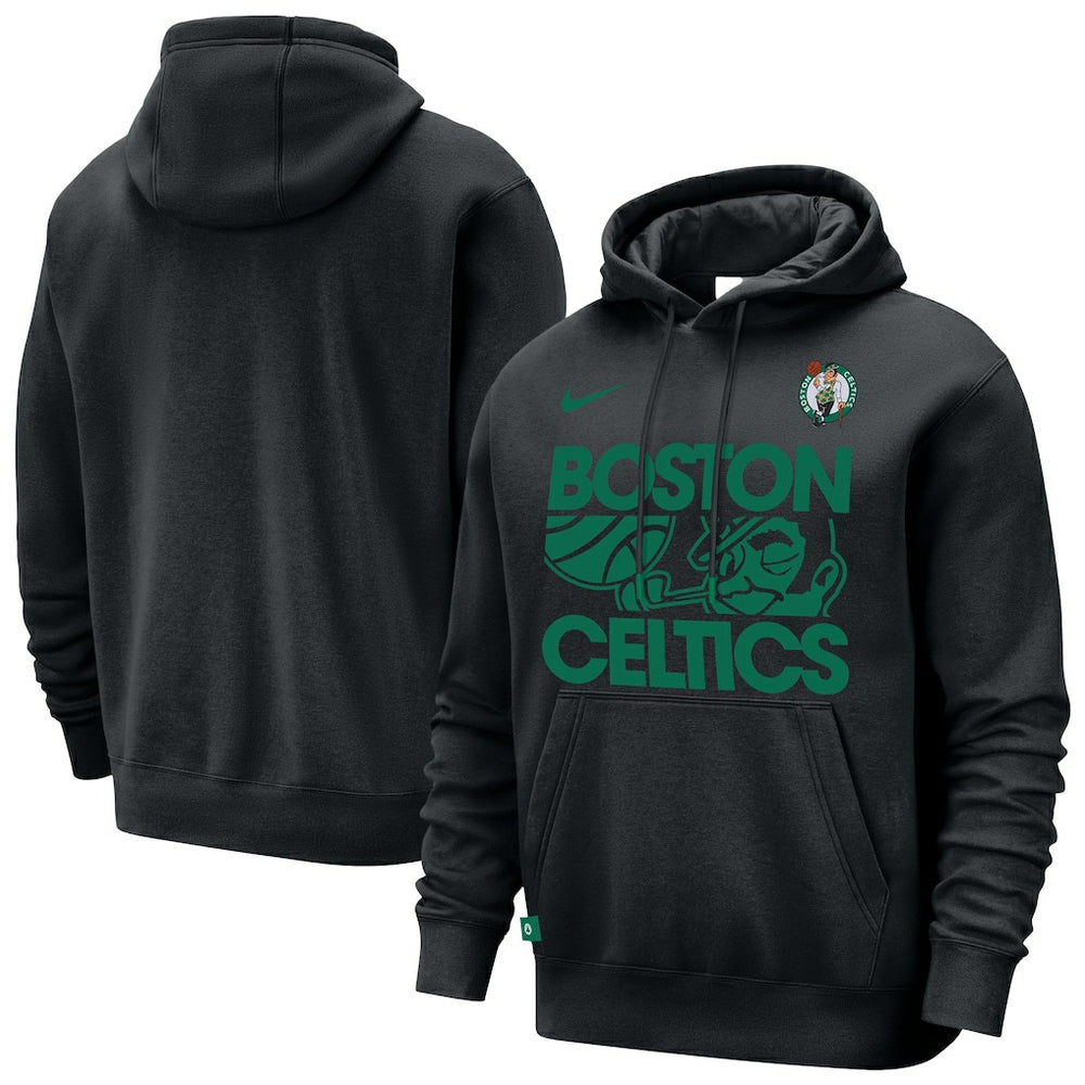 Nike - Boston Celtics Courtside Club Pullover Hoodie - Black