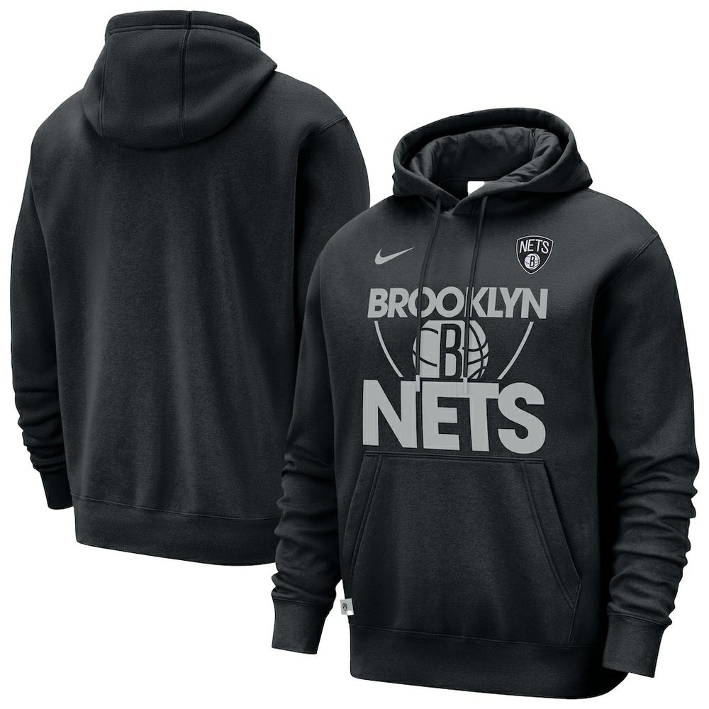 Nike - Brooklyn Nets Courtside Club Pullover Hoodie - Black
