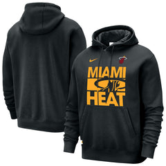 Nike - Miami Heat Courtside Club Pullover Hoodie - Black