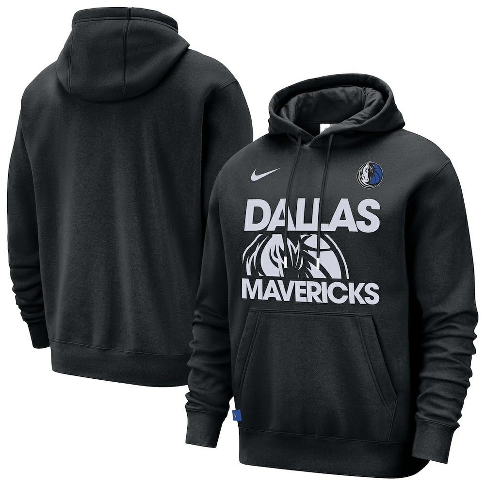 Nike - Dallas Mavericks Courtside Club Pullover Hoodie - Black