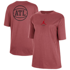 NBA - Atlanta Hawks Jordan Brand Women's Courtside Statement Edition Boyfriend T-Shirt - Red