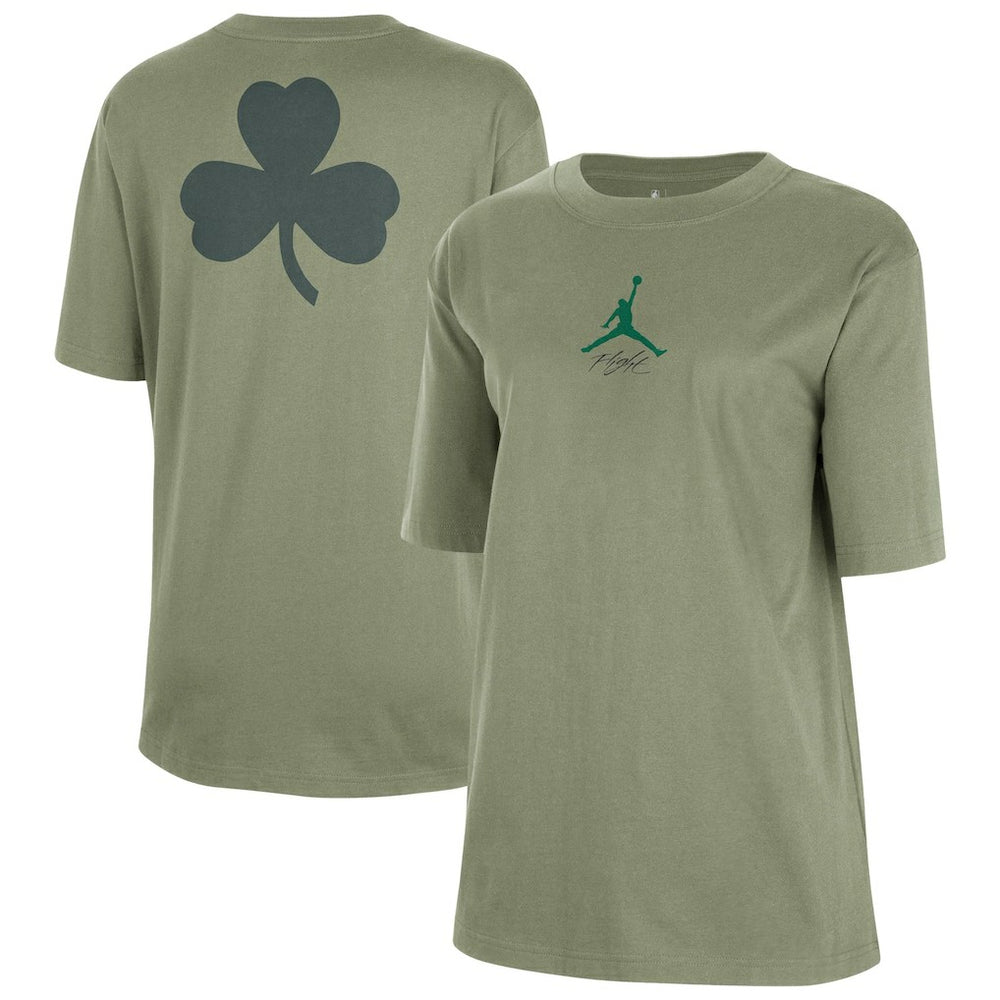 NBA - Boston Celtics Jordan Brand Women's Courtside Statement Edition Boyfriend T-Shirt - Green