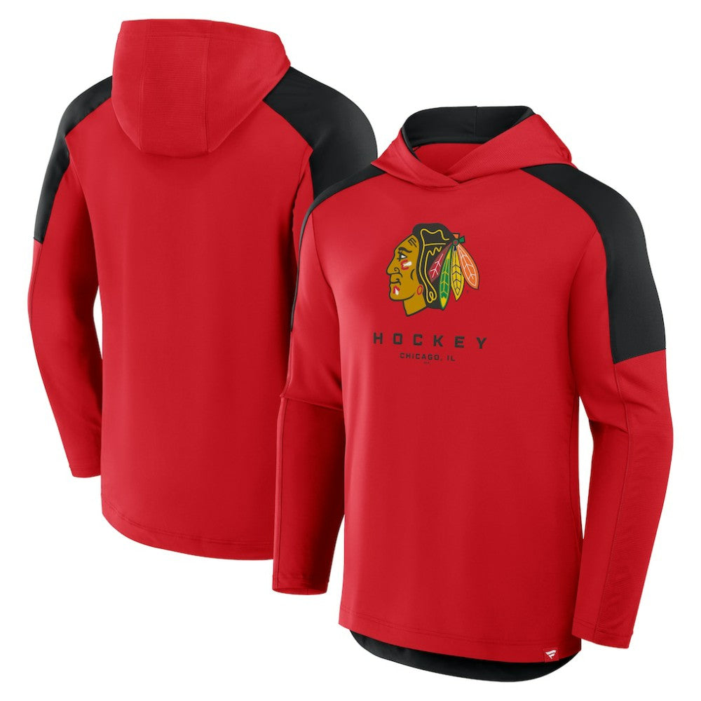Chicago Blackhawks Fanatics Meta Game Transitional Pullover Hoodie Red
