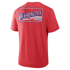 Washington Capitals Fanatics Fan Lanes Tri-Blend T-Shirt Heather Red