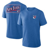 New York Rangers Fanatics Fan Lanes Tri-Blend T-Shirt Heather Blue