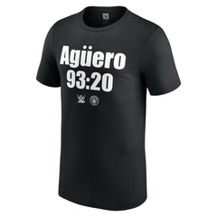 "Stone Cold" Steve Austin WWE x Manchester City Aguero 93:20 T-Shirts - Black