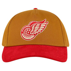 Detroit Red Wings - American Needle Burnett Adjustable Hat Tan/Red