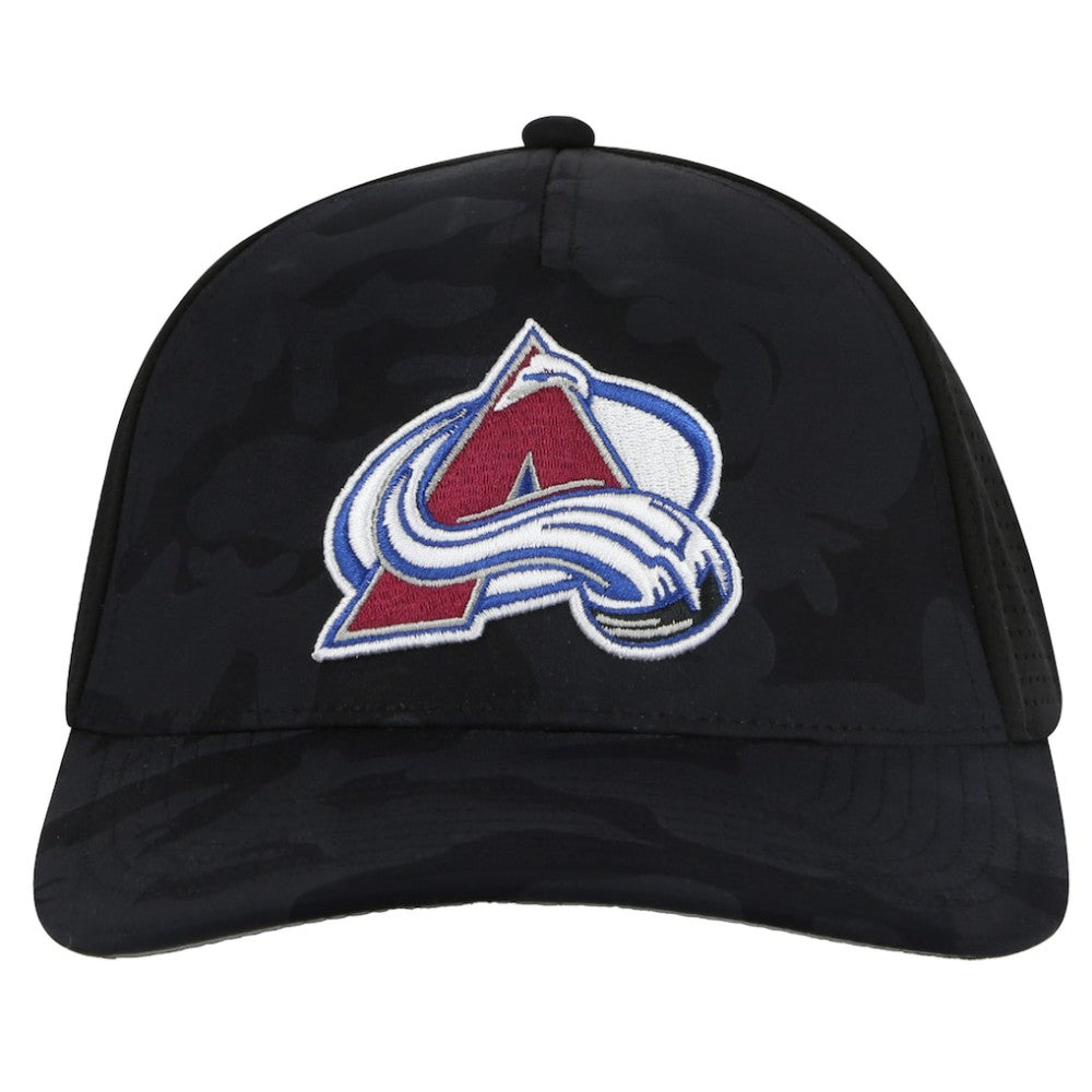 Colorado Avalanche - American Needle Valin Camo Super Tech Vented Adjustable Hat Black