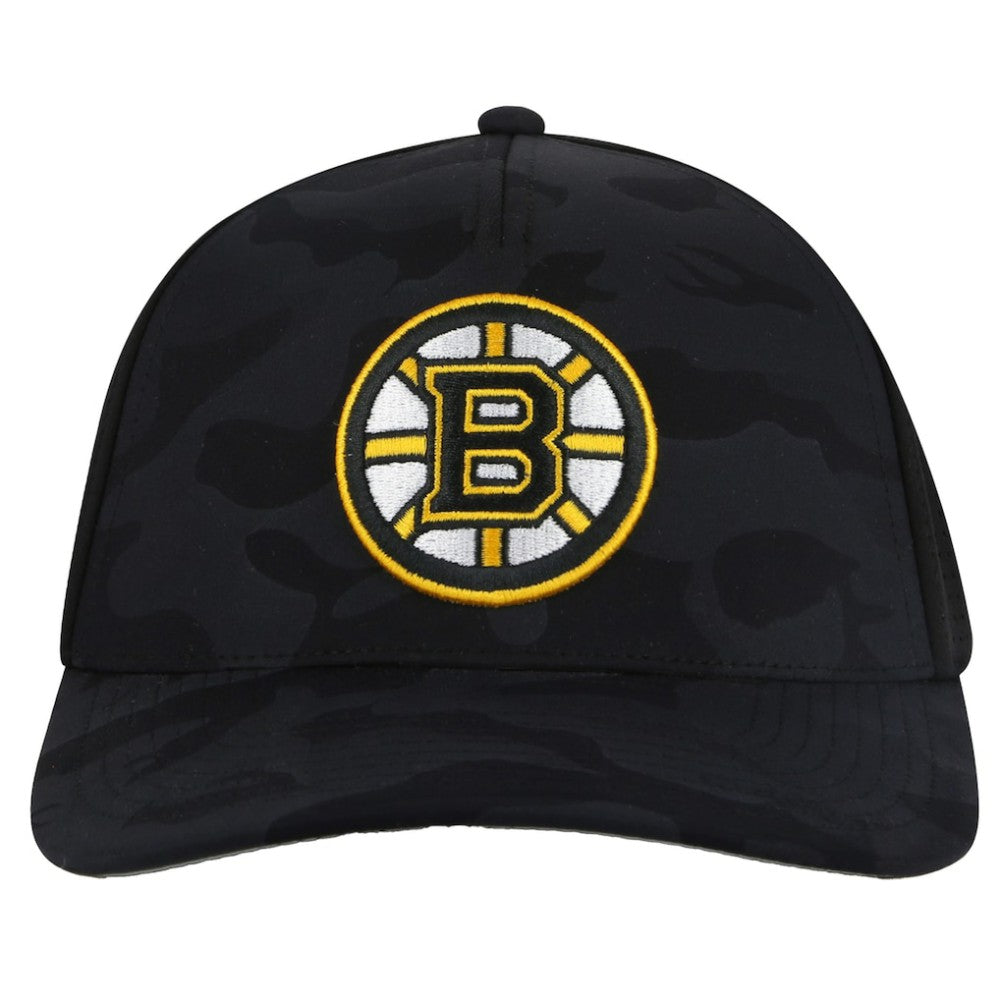 Boston Bruins American Needle Valin Camo Super Tech Vented Adjustable Hat Black
