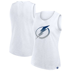 Tampa Bay Lightning - Fanatics Women's Slub Tank Top White