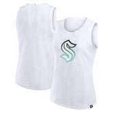 Seattle Kraken Fanatics Women's Slub Tank Top White