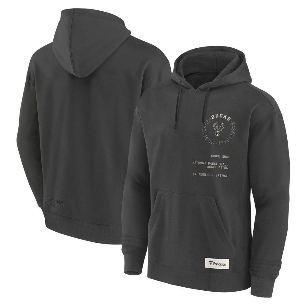Fanatics - Milwaukee Bucks Future Ground Info Elements Premium Pullover Hoodie - Gray