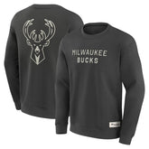Fanatics - Milwaukee Bucks Elements Future Ground Lettering Pullover Sweatshirt - Gray