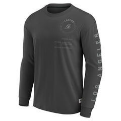 Fanatics - Los Angeles Lakers Elements Future Ground Tonal Info Long Sleeve T-Shirt - Gray