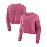 Fanatics - Los Angeles Lakers Women's Studio Tri-Blend Cropped Pullover Sweatshirt - Pink