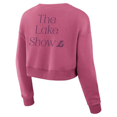Fanatics - Los Angeles Lakers Women's Studio Tri-Blend Cropped Pullover Sweatshirt - Pink
