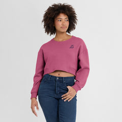 Fanatics - Los Angeles Lakers Women's Studio Tri-Blend Cropped Pullover Sweatshirt - Pink