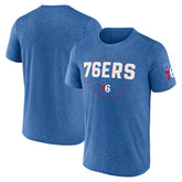 NBA - Philadelphia 76ers Logo Athletic Block Practice Performance T-Shirt - Heather Royal