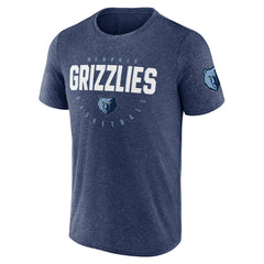 NBA - Memphis Grizzlies Logo Athletic Block Practice Performance T-Shirt - Heather Navy
