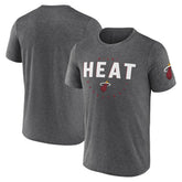 NBA - Miami Heat Logo Athletic Block Practice Performance T-Shirt - Heather Charcoal