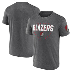 NBA - Portland Trail Blazers Logo Athletic Block Practice Performance T-Shirt - Heather Charcoal