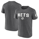 NBA - Brooklyn Nets Logo Athletic Block Practice Performance T-Shirt - Heather Charcoal
