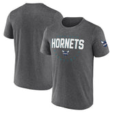 NBA - Charlotte Hornets Logo Athletic Block Practice Performance T-Shirt - Heather Charcoal