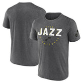 NBA - Utah Jazz Logo Athletic Block Practice Performance T-Shirt - Heather Charcoal