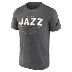 NBA - Utah Jazz Logo Athletic Block Practice Performance T-Shirt - Heather Charcoal