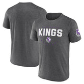 NBA - Sacramento Kings Logo Athletic Block Practice Performance T-Shirt - Heather Charcoal