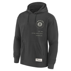 Boston Bruins Fanatics Future Ground Info Pullover Hoodie Charcoal