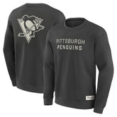 Pittsburgh Penguins Fanatics Elements Future Ground Lettering Pullover Sweatshirt Charcoal