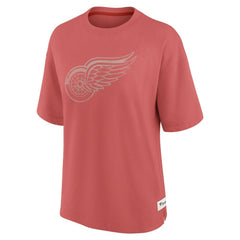 Detroit Red Wings - Fanatics Women's Oversized Elements Raw Edge Future Ground T-Shirt Red