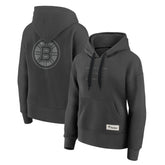 Boston Bruins Fanatics Women's Elements Future Ground Subtle Tonal Pullover Hoodie Charcoal