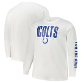 Indianapolis Colts Big & Tall Vision Long Sleeve T-Shirt White - Fanatics