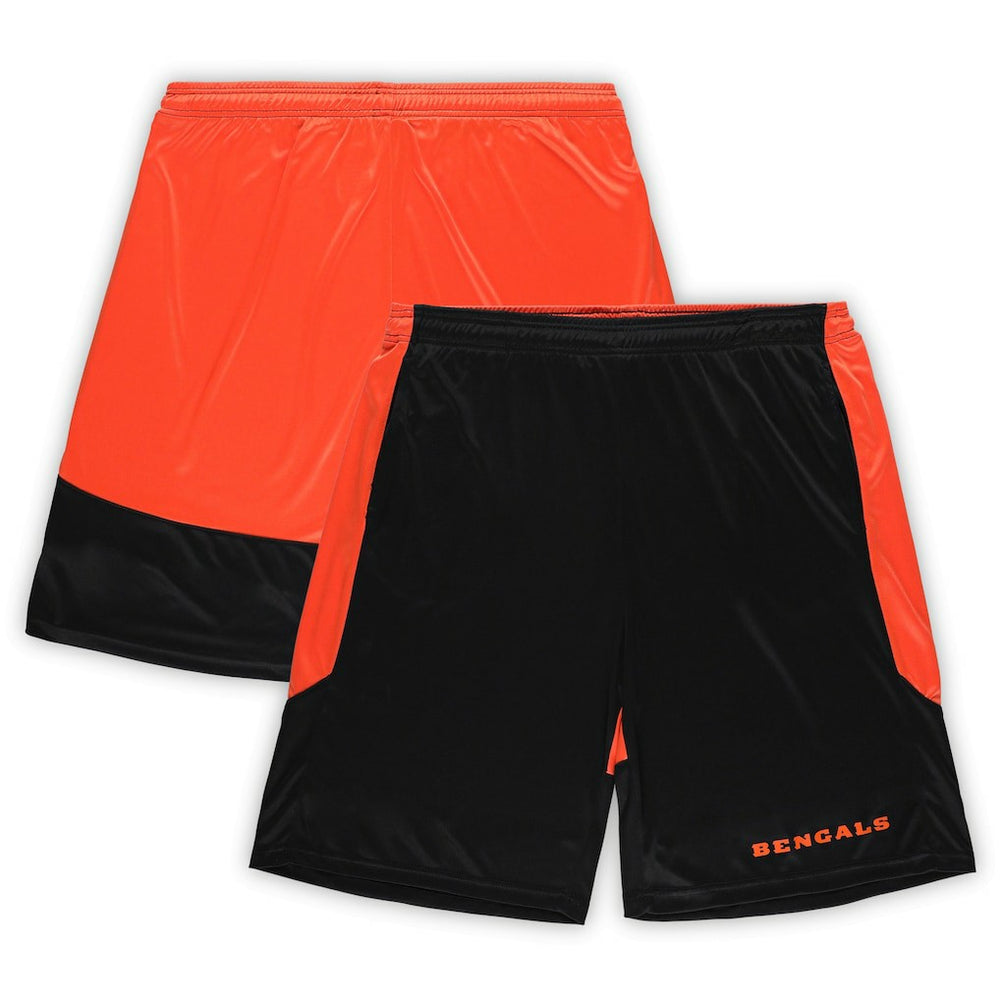 Cincinnati Bengals Big & Tall Launch Shorts Black/Orange - Fanatics