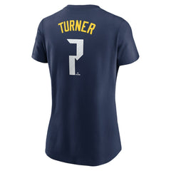 Trea Turner Philadelphia Phillies Nike Women's 2024 City Connect Fuse Player Name & Number T-Shirt Clearance